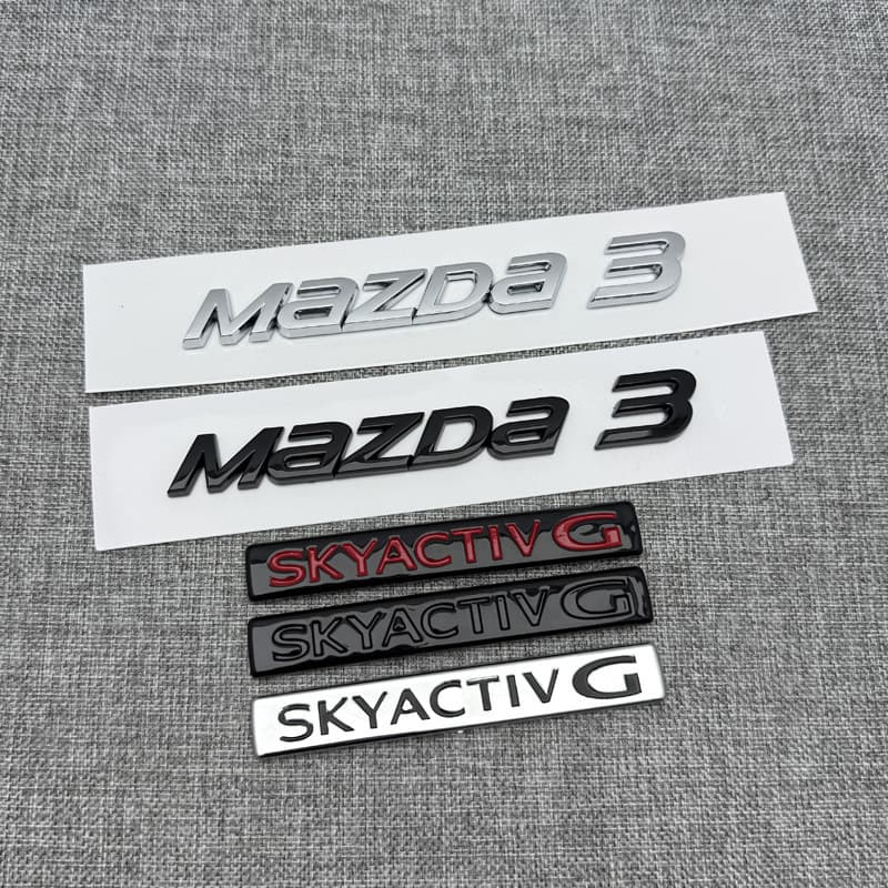 Suitable for Overseas Version Mazda 3 Rear Tail Badge Black Warrior Skyactivg Skyactiv Trunk Tail Badge