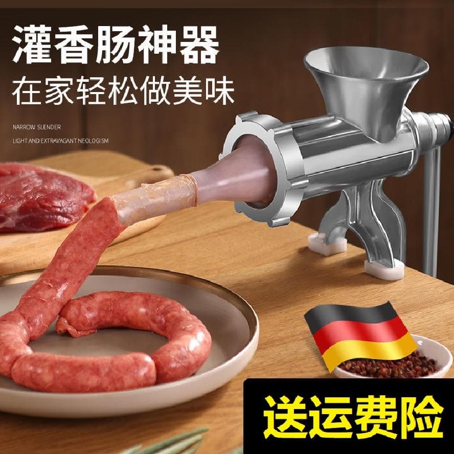 Premium Sausage Stuffer Machine for Home Use, Manual Sausage Filler with Meat Grinder, Sausage Casing Tool, Sausage Making Machine