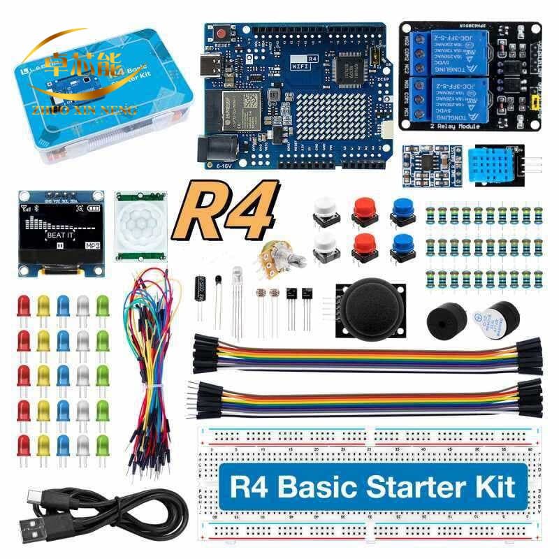 2024 New Arduino Development Kit Compatible with UNO R4 with WiFi Beginner Starter Kit