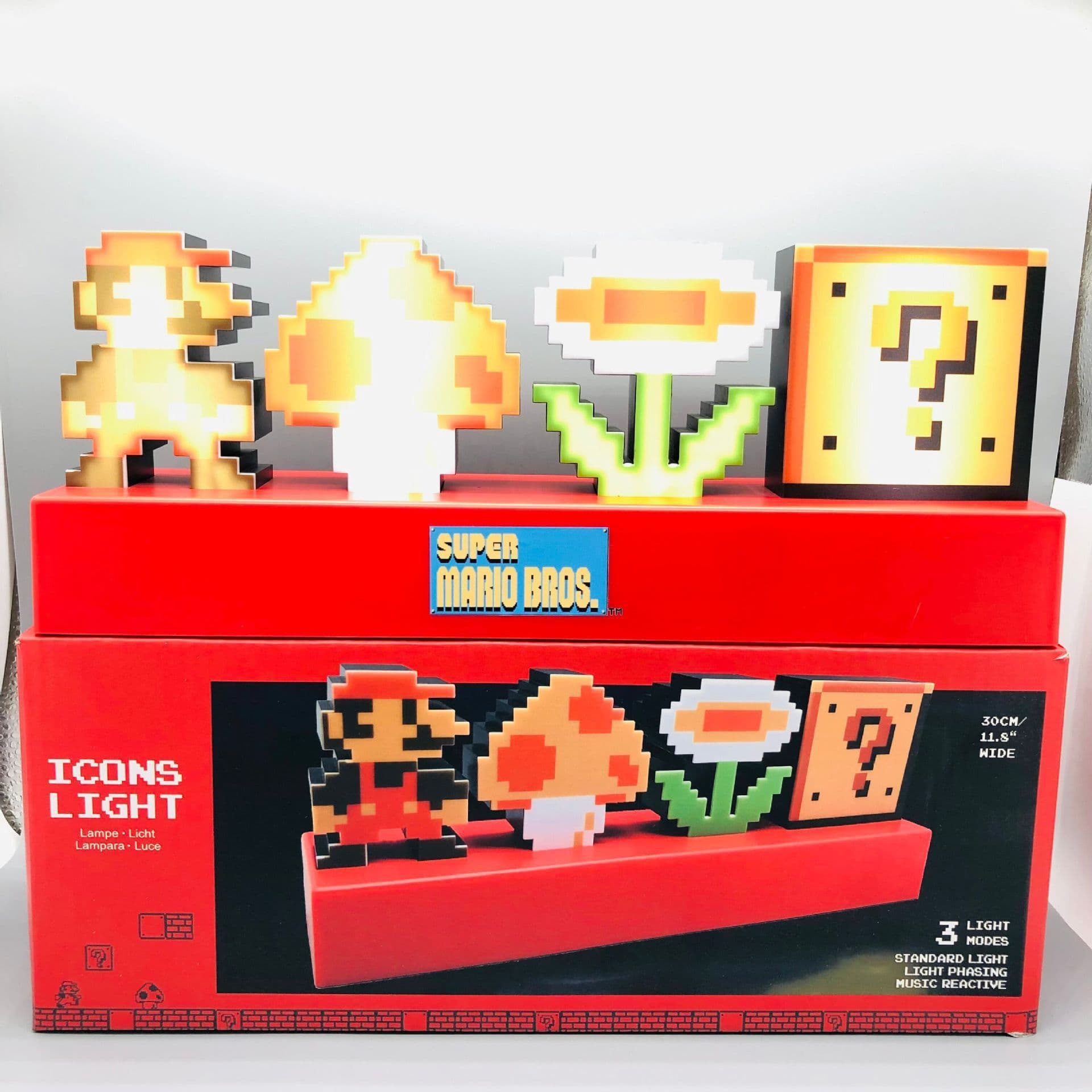 Cute and Creative Night Light Pixel Voice Control USB Night Light Music Rhythm Color Changing Table Lamp Decorative Video Game Lamp