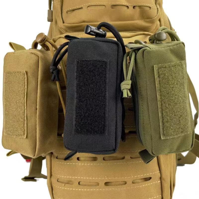 Tactical Key Pouch Outdoor Sports Hanging Bag Rectangular Drawstring Personal Storage Multi-Functional Key Organizer