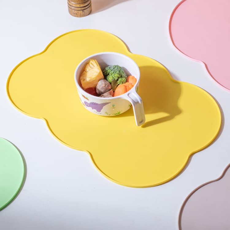 Macaron Nordic Style Silicone Placemat Non-Slip Waterproof Oil-Proof Wipe-Clean Coffee Table Mat Heat-Insulated Desktop Mat Coaster