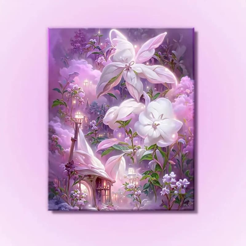 Tulip Flower Digital Oil Painting DIY Coloring Handmade Painting for Children Hand-Painted Fill-in Landscape Digital Oil Painting Wholesale