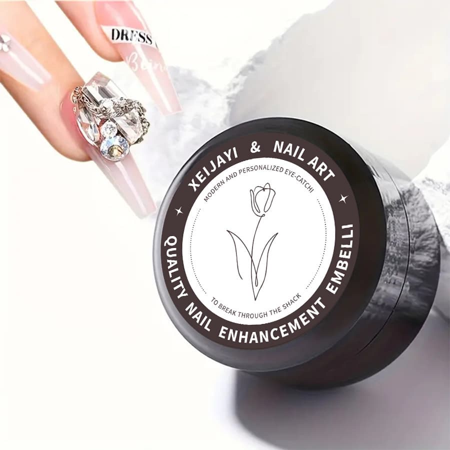 Transparent Nail Art Drill Adhesive Metal Decorations Suitable for Phototherapy Sealant Strengthening Drying Single Color