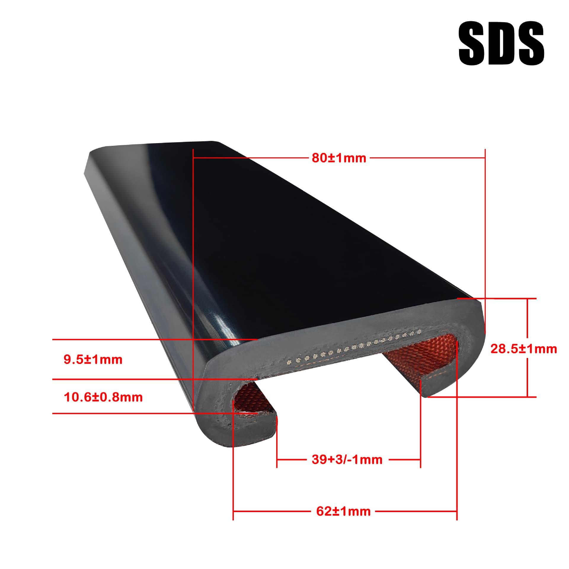 SDS rubber escalator handrails elevator handrails indoor and outdoor handrails wear-resistant handrails