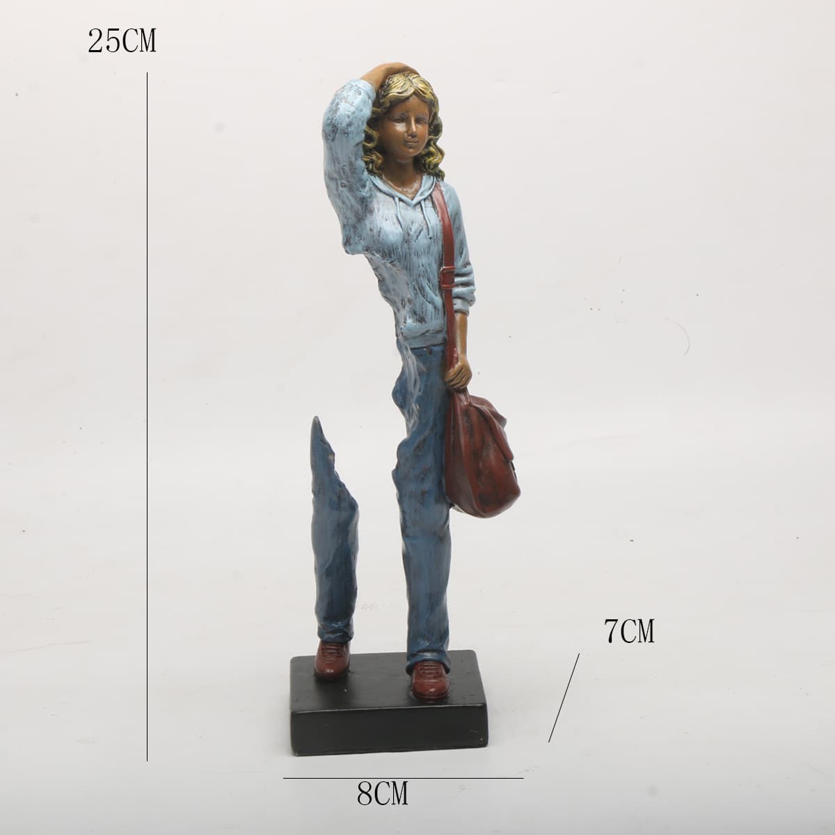 Modern Resin Art Figure Silhouette Decorative Statue for Living Room, Entryway, TV Cabinet - Cross-Border Home Decor