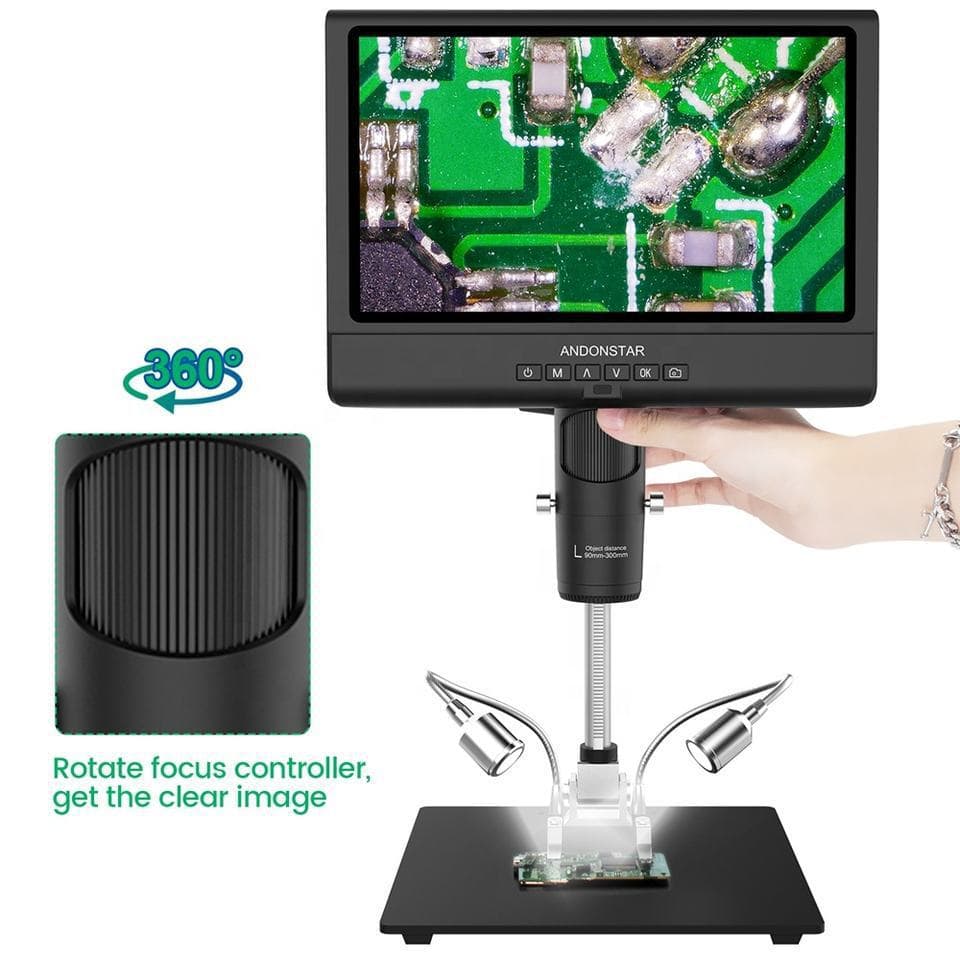 Andonstar AD209 10-inch Adjustable LCD Microscope 1080P Digital Microscope for Phone and Watch Repair