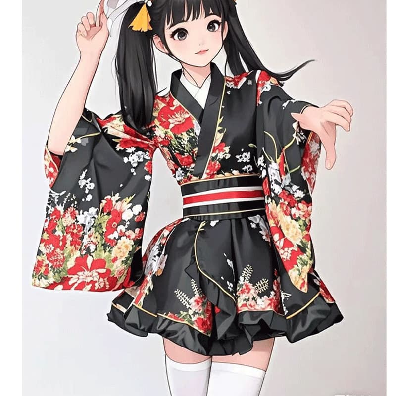 Cross-border Japanese Kimono Formal Yukata Robe Cos Anime Performance Photography Improved Traditional Ball Home Clothing