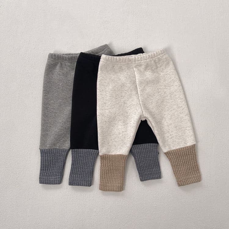Baby Thermal Leggings, Korean Style Fleece-Lined Thickened Pants for Infants, Autumn and Winter