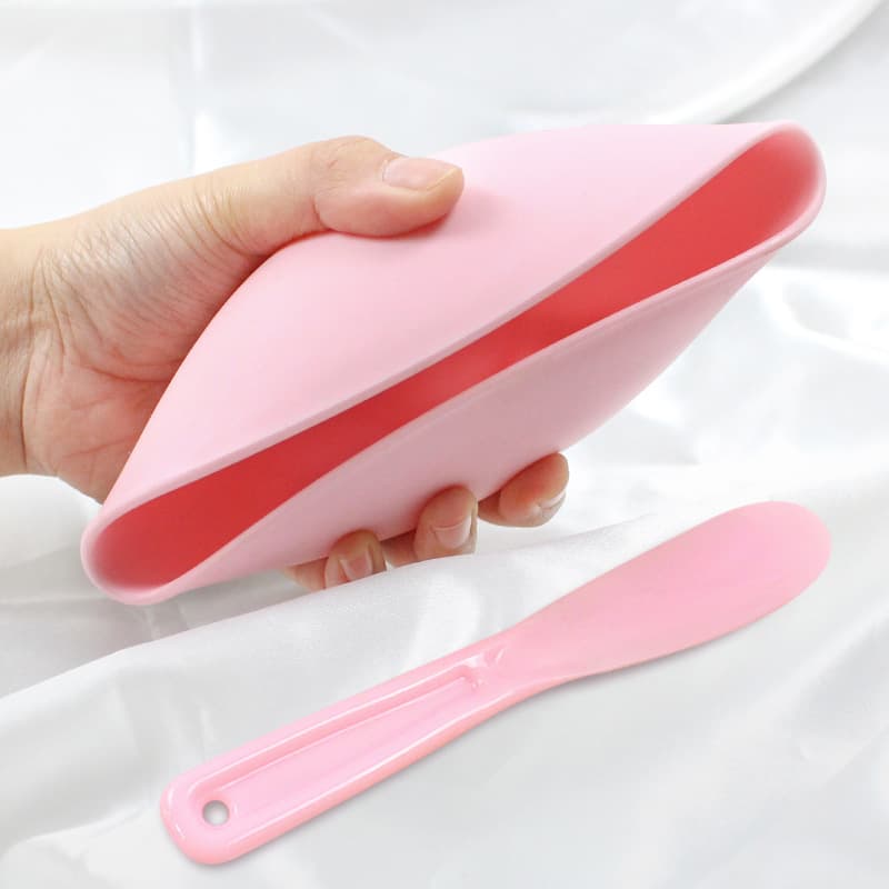 Beauty Tools Silicone Mask Bowl Plastic Soft Bowl Mask Stick Mask Mixing Bowl Cosmetic Set Medium Size Facial Mask Tools