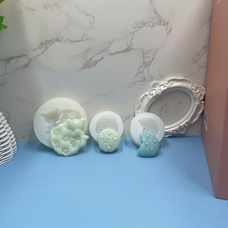 New DIY Baking Bear Cookie Mold Moon Cake Silicone Mold Chocolate Mold Factory Wholesale