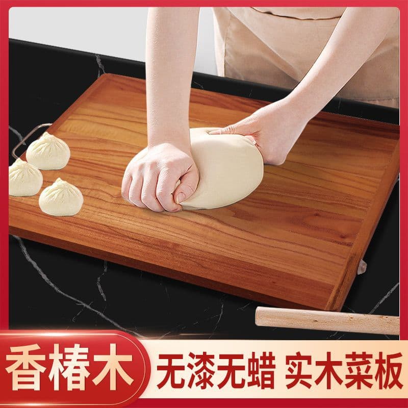 All-Solid Wood Toona Sinensis Board Household Rolling Board Rectangular Thickened Cutting Board and Dough Board Cross-Border Wholesale