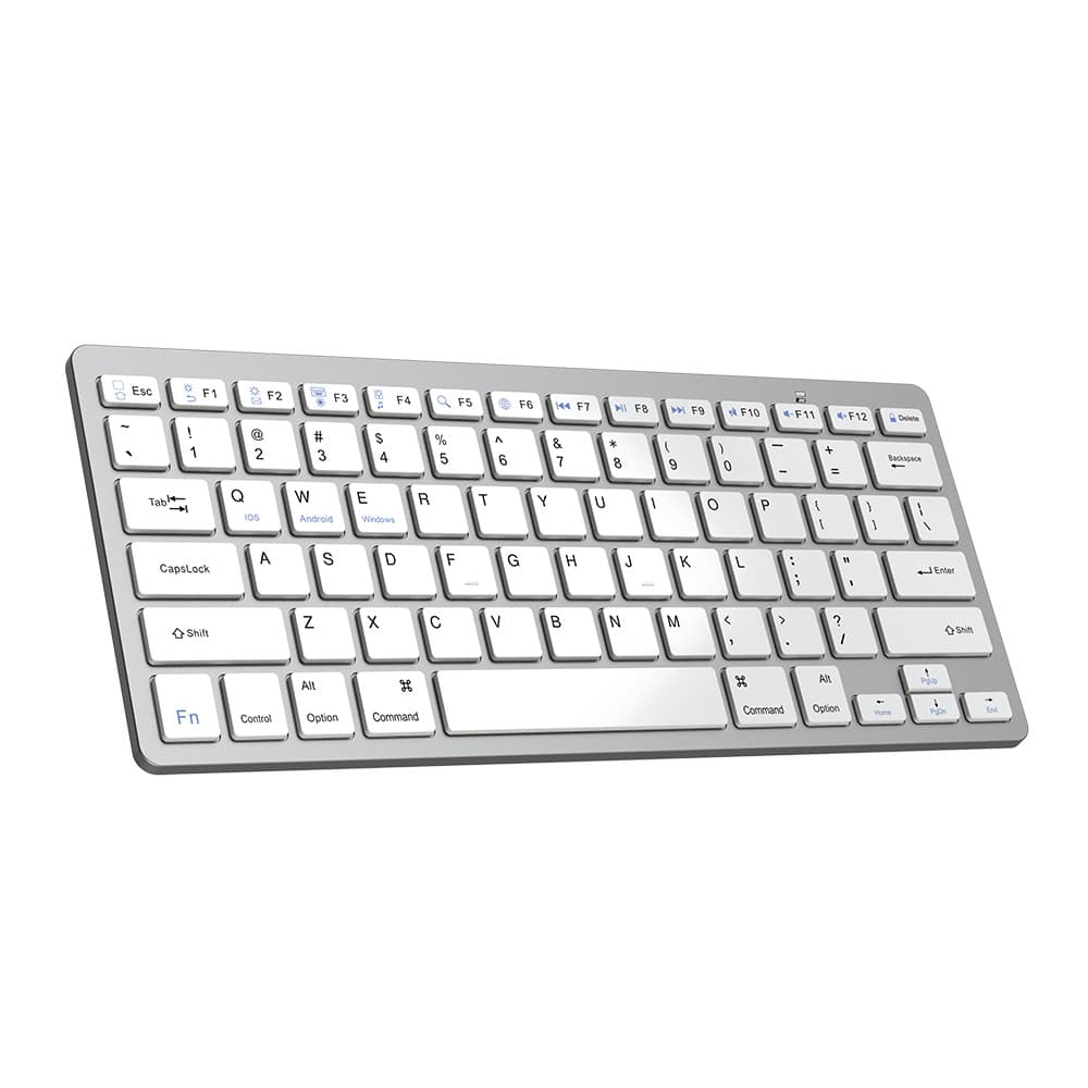 Factory direct sales on wireless tablet keyboards, Bluetooth keyboards, silver-white, English version.