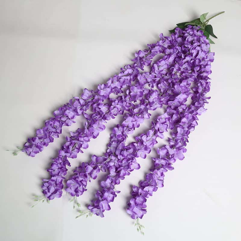 Simulated Wisteria Rattan Artificial Flowers Living Room Ceiling Decoration Wisteria Wedding Green Plants Simulated Flower Bean Flower Wholesale
