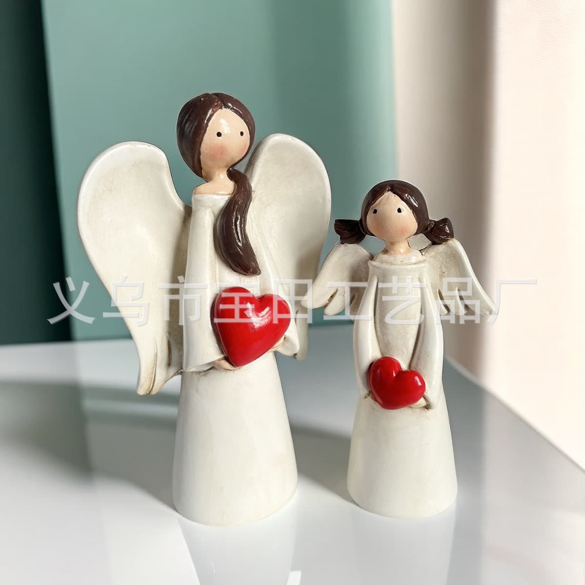 Cross-border home angel statue decoration Mother's Day gift loving angel mother little angel baby statue