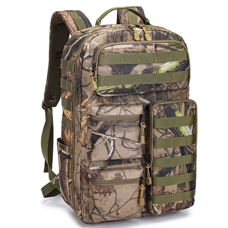 Amazon Outdoor Backpack Camouflage Dead Leaf Tactical Backpack Mountaineering Bag Men's Hunting Hiking Large Capacity Backpack