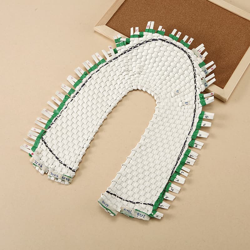 Custom-made PU handmade rattan sandals for women, upper material, semi-finished product, rattan upper accessories.