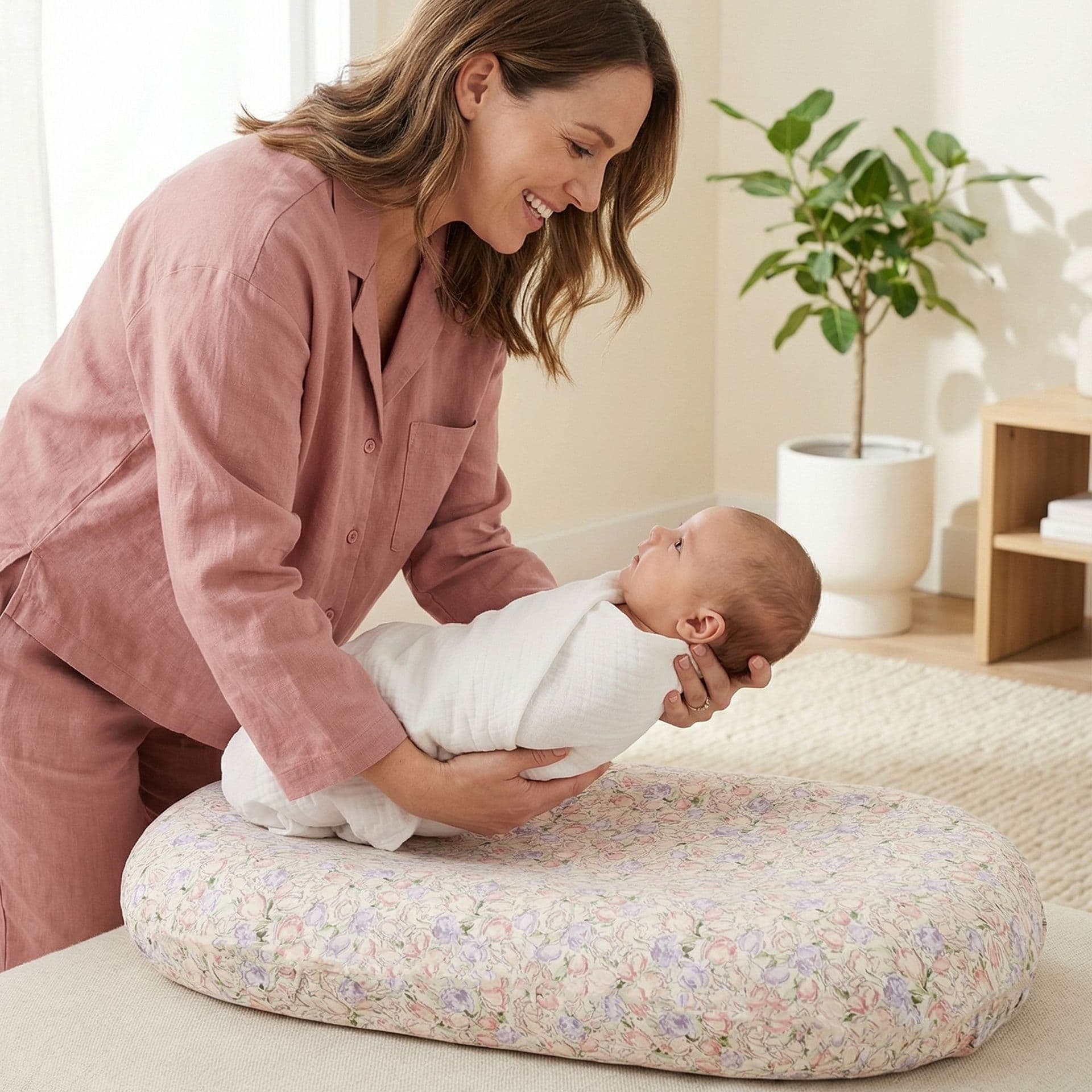 Cross-border popular baby cradle bedspread printed wrinkled baby all-inclusive bedspread double-layer cotton yarn breathable sheets and fitted sheets