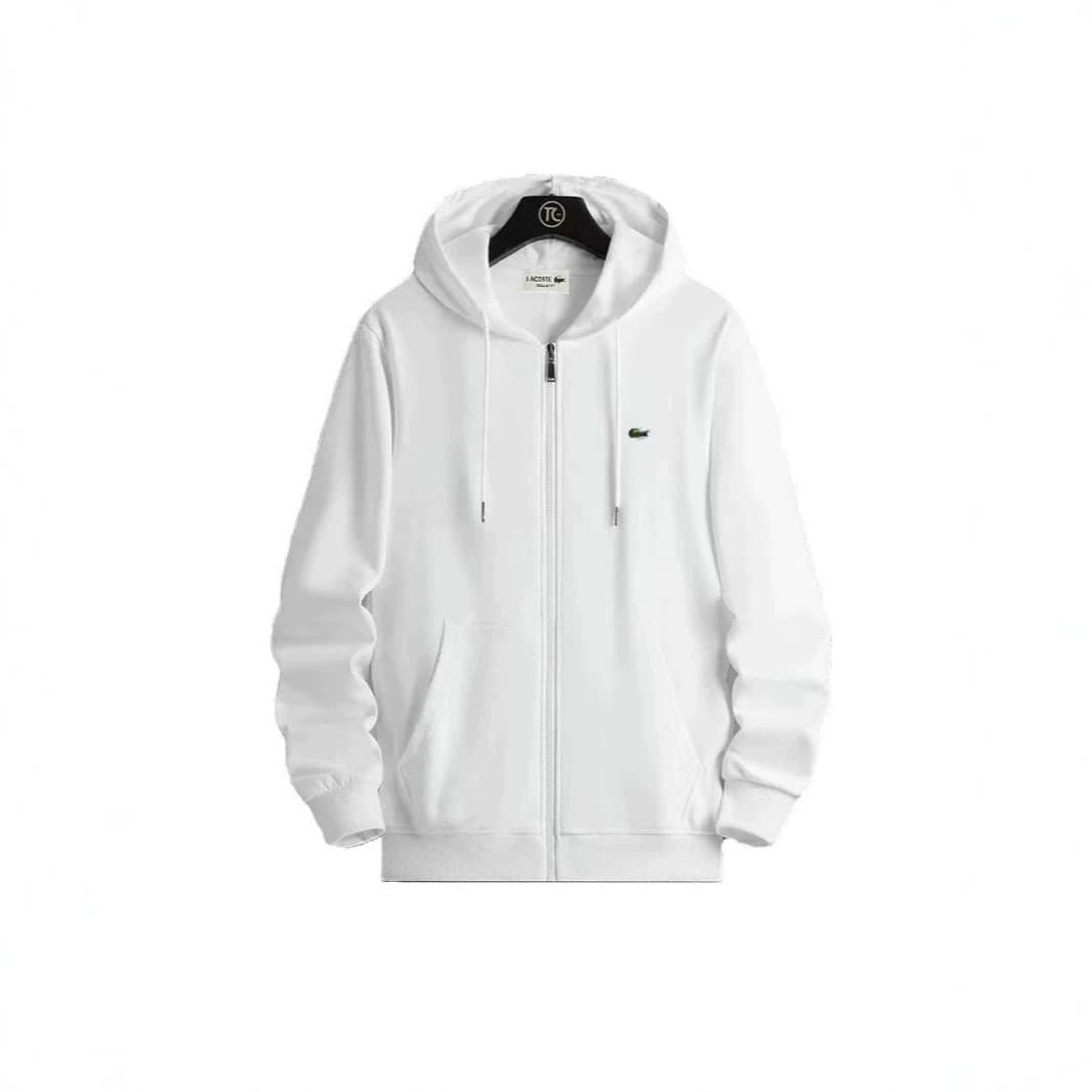 Cross-border embroidered cotton fisherman sweatshirt men's spring, autumn and winter zipper cardigan loose sports pocket jacket men's style