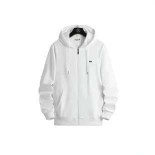 Cross-border Embroidery Cotton Fish Boy Hoodie Men's Spring Autumn Winter Zipper Cardigan Loose Sports Pocket Jacket Men
