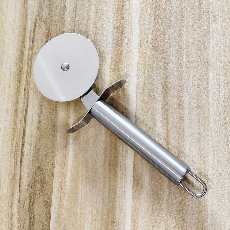 Round Stainless Steel Pizza Wheel Cutter Single Wheel Pizza Cutter Home Commercial Baking Tool In Stock