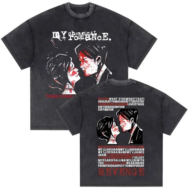 Washed Vintage My Chemical Romance The Black Parade Is Dead T-Shirt Men Women Parade Punk Emo Rock