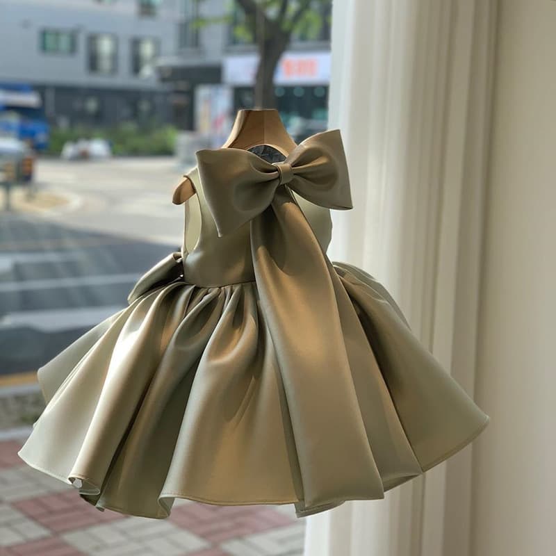 Children's Princess Dress, European and American Style Little Host Piano Performance Tutu Dress, Baby One-Year-Old Birthday Gown