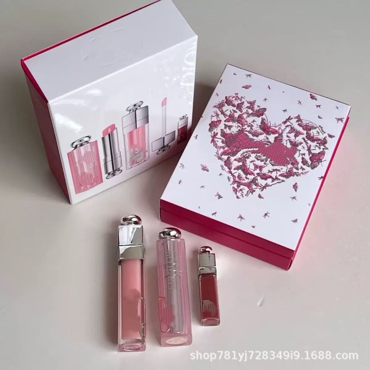 Dior Lip Care Trio Valentine's Day Co-branded Edition Color-Changing Lip Balm Lip Care Lip Gloss