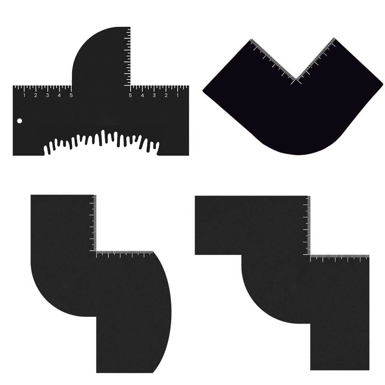 25 Styles Hair Design Card with Scale Hairline Enhancer Beard Shaping Card Hair Color Spray Design