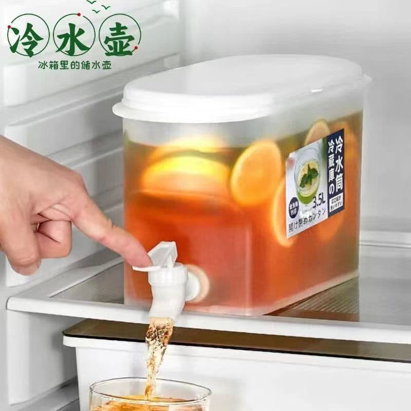 Cold Water Pitcher, Summer Cold Water Bucket Large Capacity with Tap, Beverage Juice for Home Use, Juice Bucket, Refrigerator Beverage Bucket