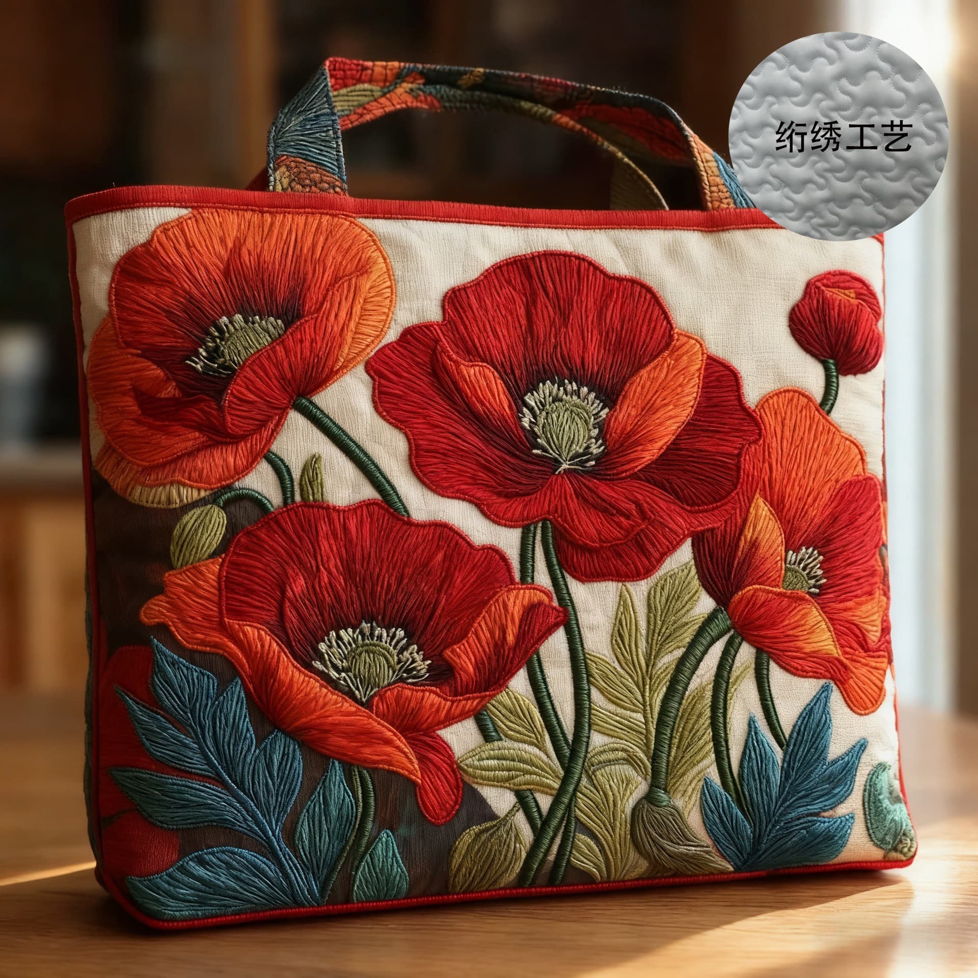 2026 Cross-Border Independent Site Amazon New Digital Printed Quilted Tote Bag Commuter Casual Cotton Bag