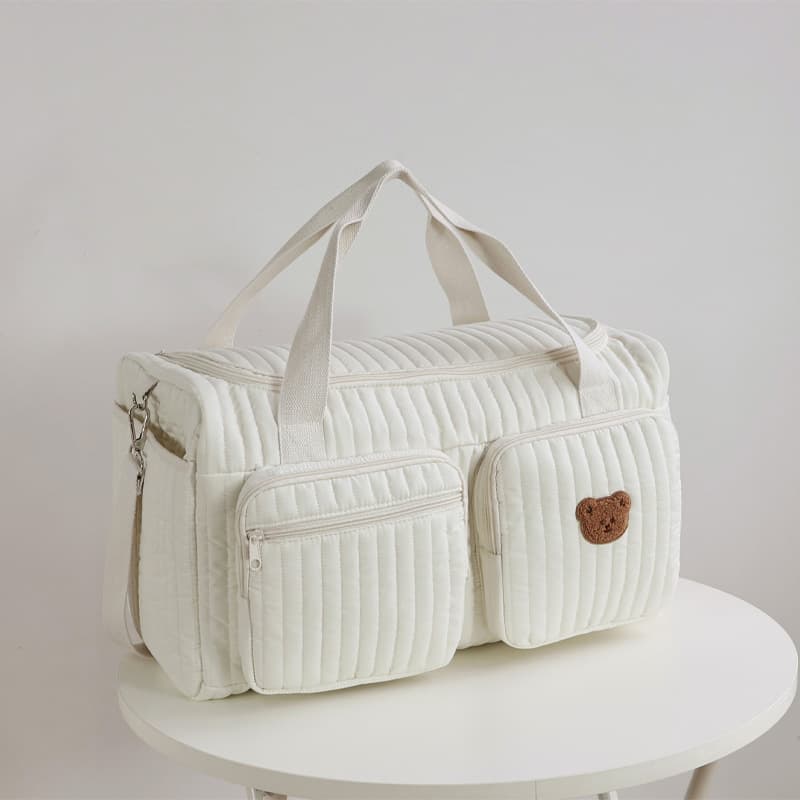 New Quilted Mom Travel Bag Short Trip Lightweight Large Capacity Duffle Handbag Shoulder Bag Casual Maternity Baby Bag