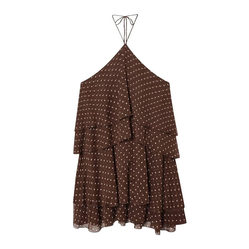 Cross-border women's clothing manufacturers wholesale 2026 spring new European and American style fashion sexy hot girl polka dot layered dress