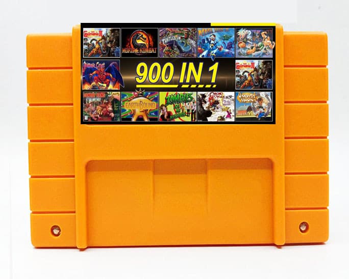 In Stock Wholesale SNES 900-in-1 Flash Cartridge for SNES DRIVE Game Console