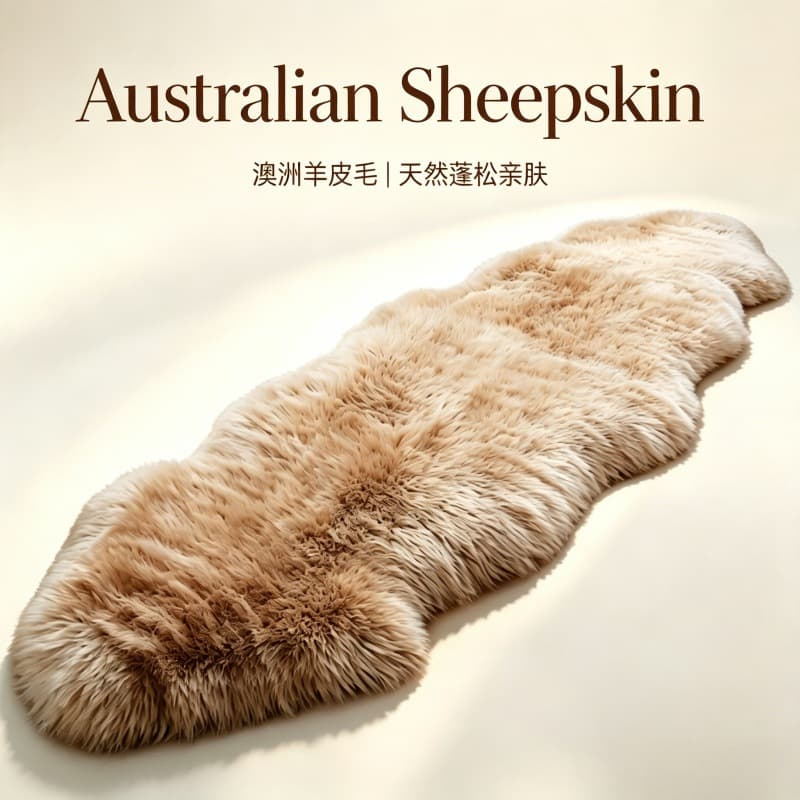 Australian wool carpet sofa cushion carpet whole sheepskin sofa cushion wool blanket genuine leather plush winter