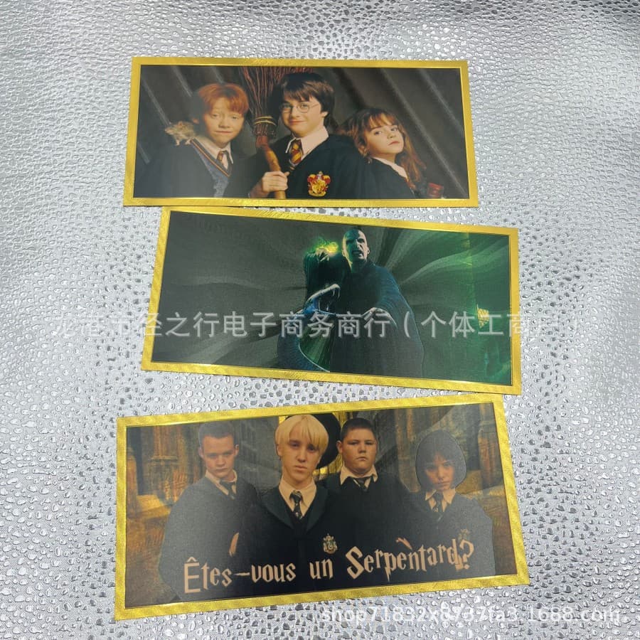 Harry Potter Black Banknote Collection Card Creative Memorial Ornament Vintage Decorative Card Gift Set