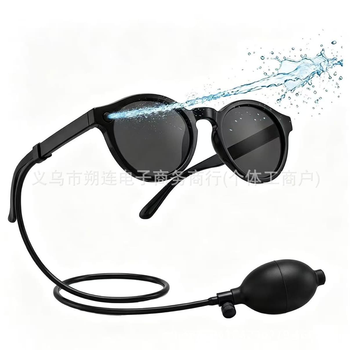 New Cross-Border Prank Water Glasses Fun Spraying Glasses Hidden Water Squirt Sunglasses