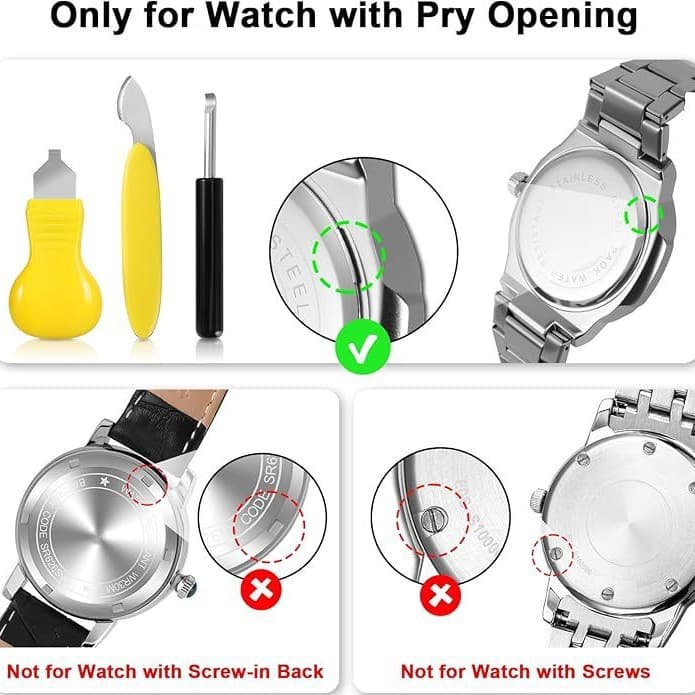 Factory direct stock: Watch pry tool, watch back cover opener, 4-piece watch repair and disassembly tool set.