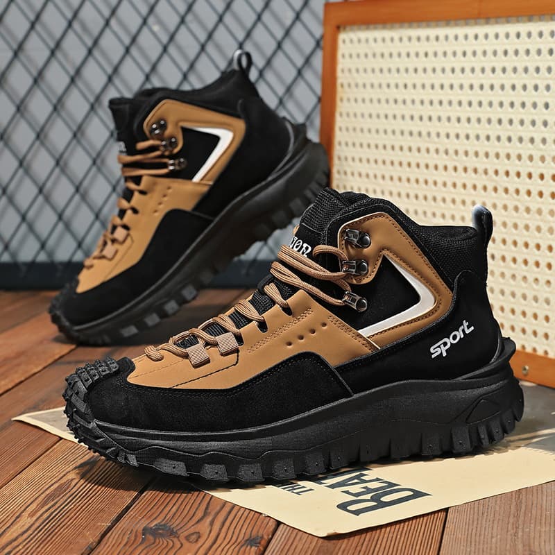 Men's Shoes Large Size Versatile Hiking Anti-Slip Wear-Resistant Outdoor Casual Trendy Shoes Men's Spring Korean Style Autumn Lightweight Dad Shoes