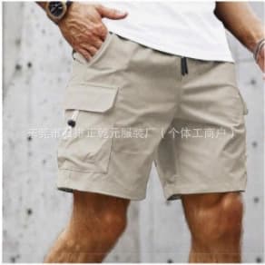 Overseas factory direct sale printed straight-leg loose denim shorts, cross-border direct sale European and American trendy brand washed pants for men