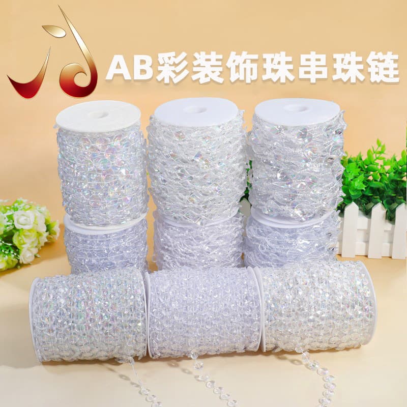 Acrylic Line Curtain Beads Wedding Bead Curtain Crystal Stage Ceiling Decorations Christmas Tree Bead Chain