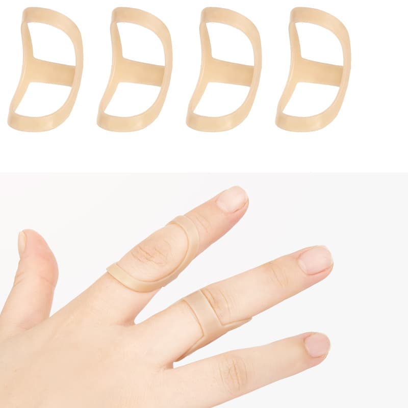 Adjustable Plastic Finger Splint for Joint Fixation and Correction of Injured or Bent Fingers