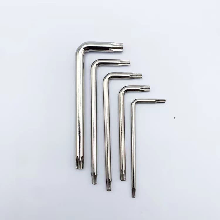 Cross-border exclusive supply of holeless hex T6T7T8T9T10T15T20T25T30 hardened double-ended L-shaped wrench screwdriver