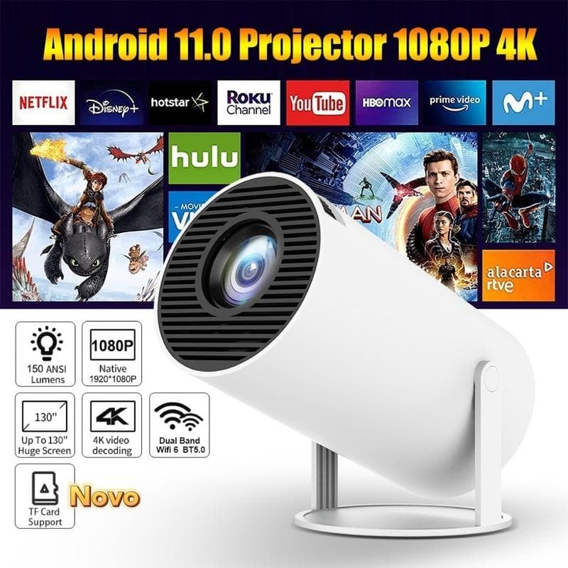 HY300 projector home Android 11 smart projector 4K HD 1080P portable home projector