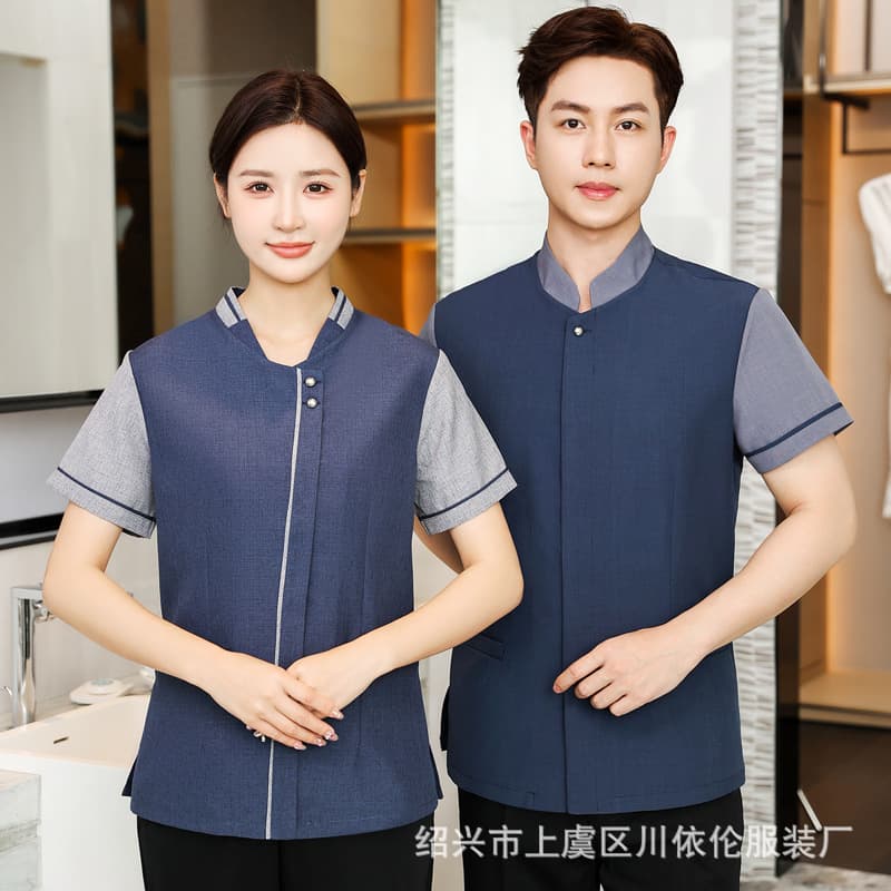 Cleaning Work Uniform Short Sleeve Women's Summer Set for Hotel Guest Room Attendants Hospital Property Housekeeping Staff