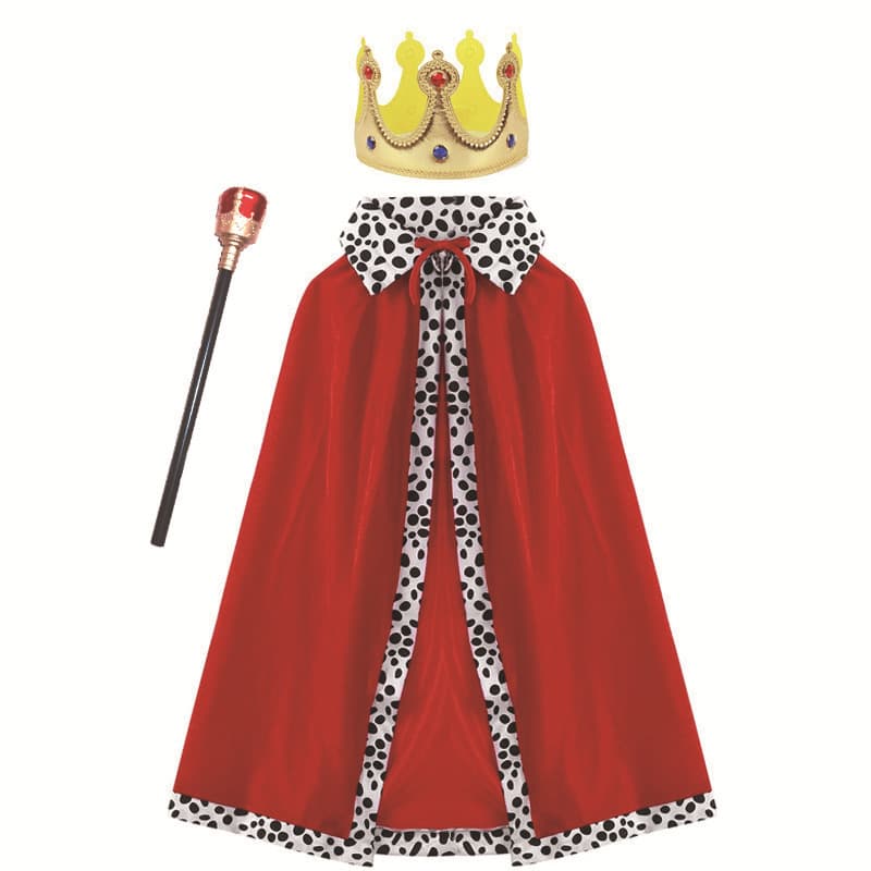 Halloween King Cape for Kids and Adults, Costume Party Parent-Child Game Cape, Christmas Cape Cloak