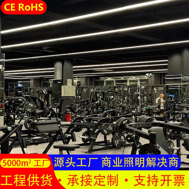 Gym LED Strip Light Seamless Splicing Linear Light for Car Showroom Dance Studio Supermarket Office