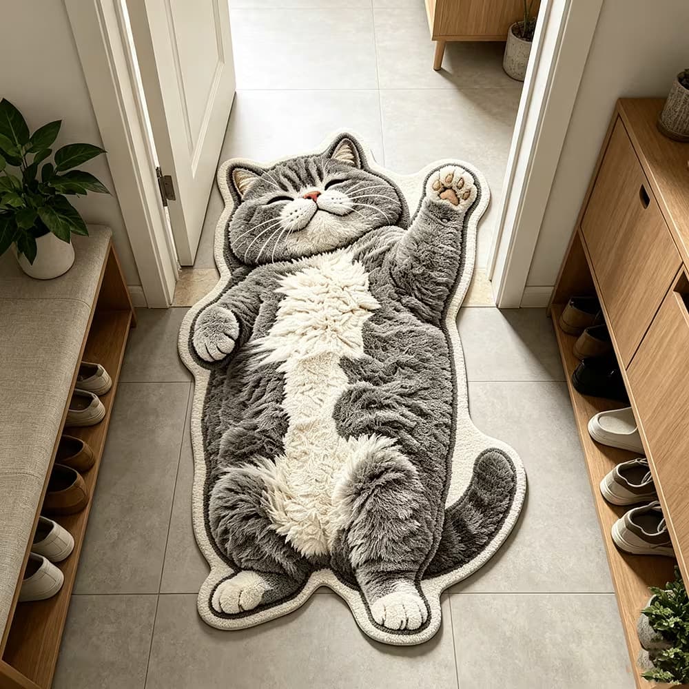 TEMU Dropshipping Plush Cute Pet Faux Cashmere Bedroom Room Floor Mat Living Room Coffee Table Cold Insulation Dirt-Resistant Floor Mat Balcony Mat