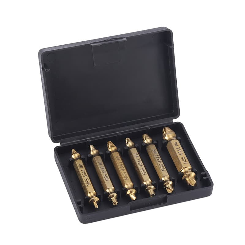 Screw extractor/Stripped and broken screw removal tool/Hex shank double-ended broken screw extractor (boxed)