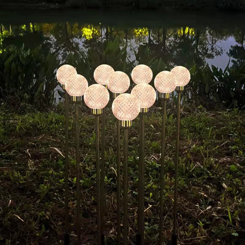Waterproof Acrylic Pineapple Ball Light LED Outdoor Lawn Spike Light Glowing Sphere Landscape Engineering Reed Lamp